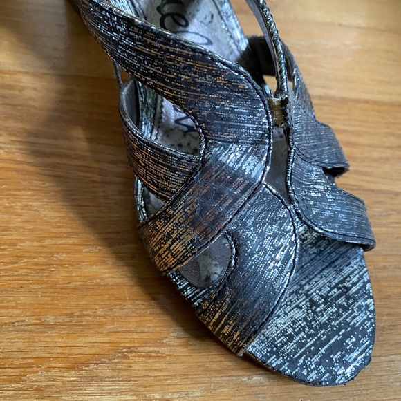 Sam Edelman Metallic Charcoal Sandals - Picture 2 of 7